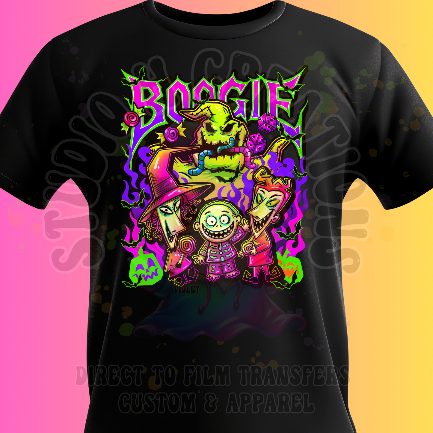 Oogie Boogie Nightmare Before Christmas Halloween Neon Apparel