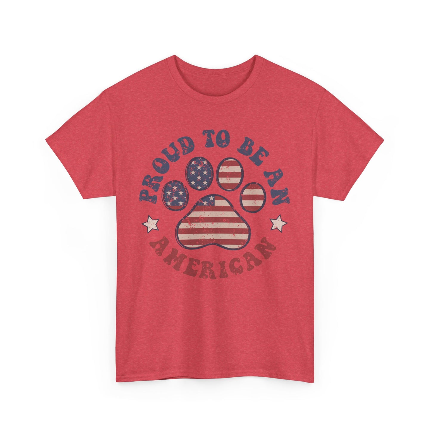 Proud To Be An American Paw Print T-Shirt