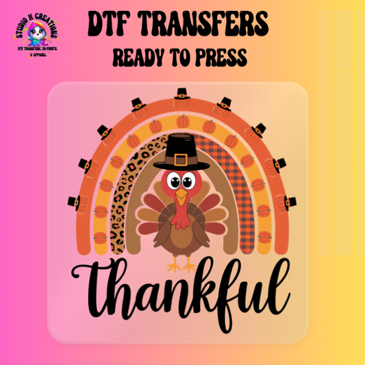 Thankful Turkey Thanksgiving DTF Transfer 113