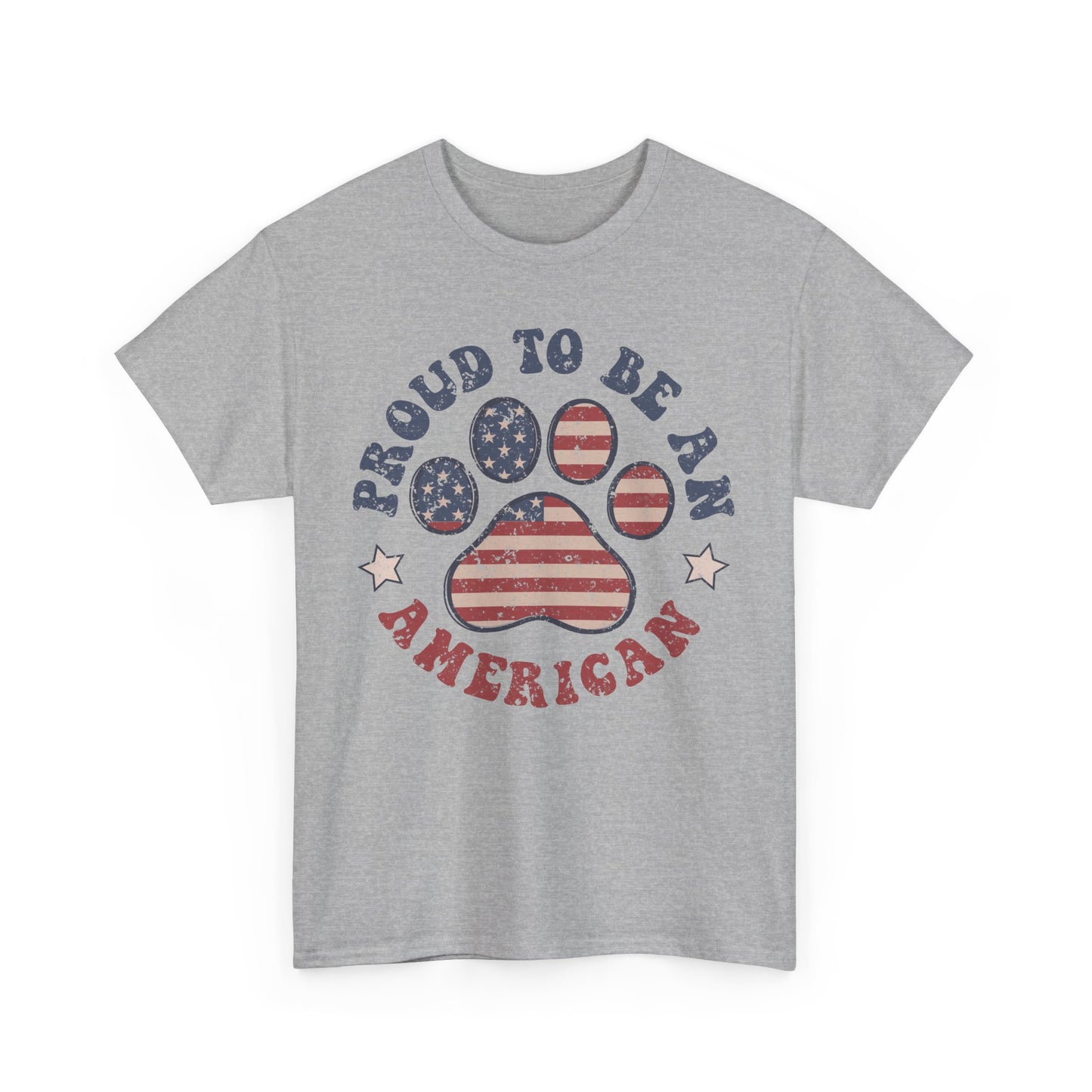 Proud To Be An American Paw Print T-Shirt