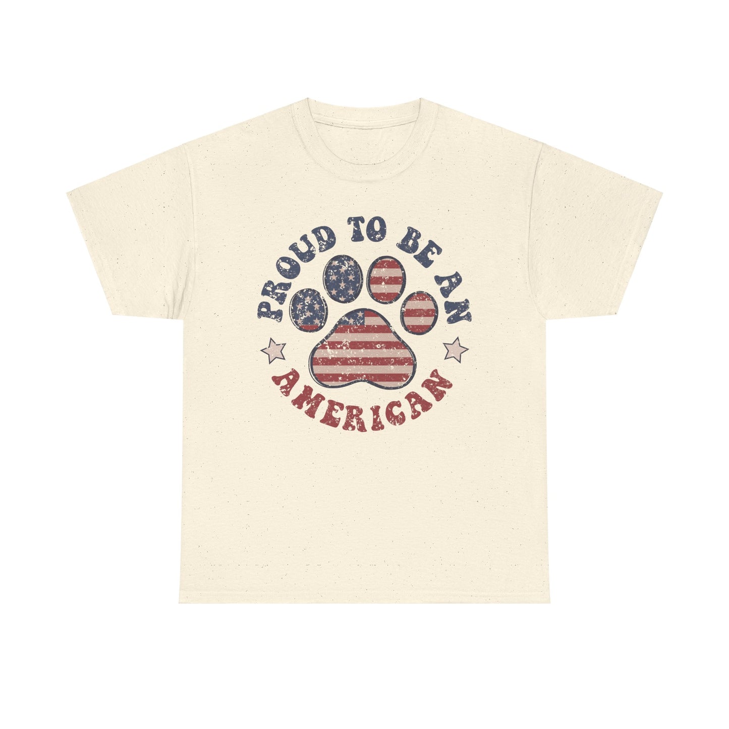 Proud To Be An American Paw Print T-Shirt