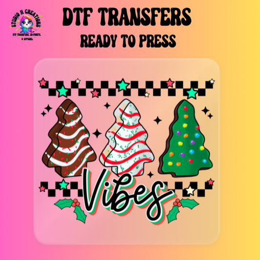 Christmas Trees Vibes Little Debbie Inspired  DTF Transfer Ready to Press 120