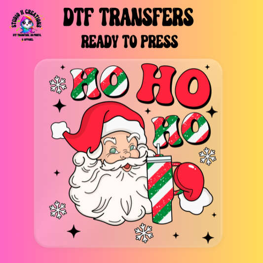 Santa Ho, Ho, Ho  DTF Transfer Ready to Press 140