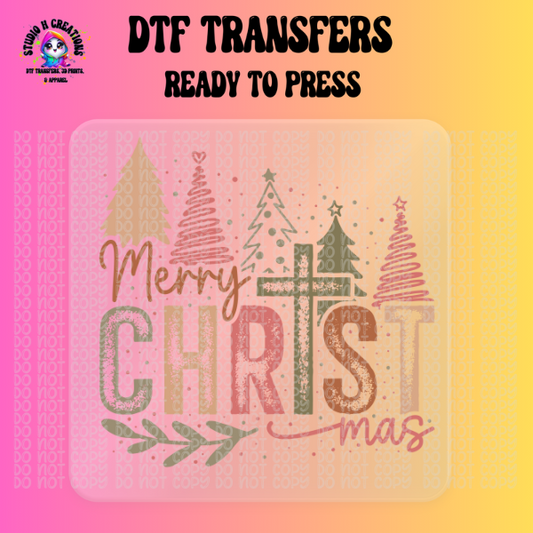 Merry Christmas Trees Christmas DTF Transfer 87