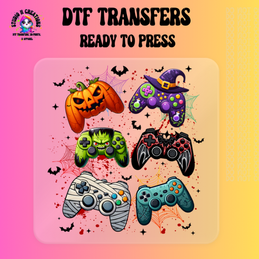 Game Controller Halloween Fun DTF Transfer 100