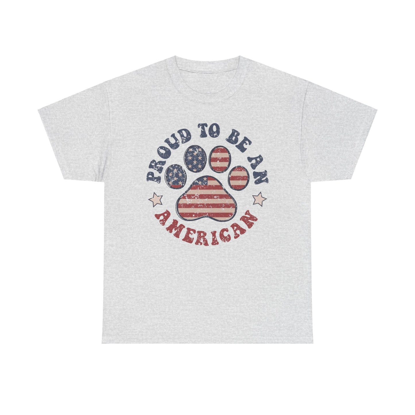 Proud To Be An American Paw Print T-Shirt