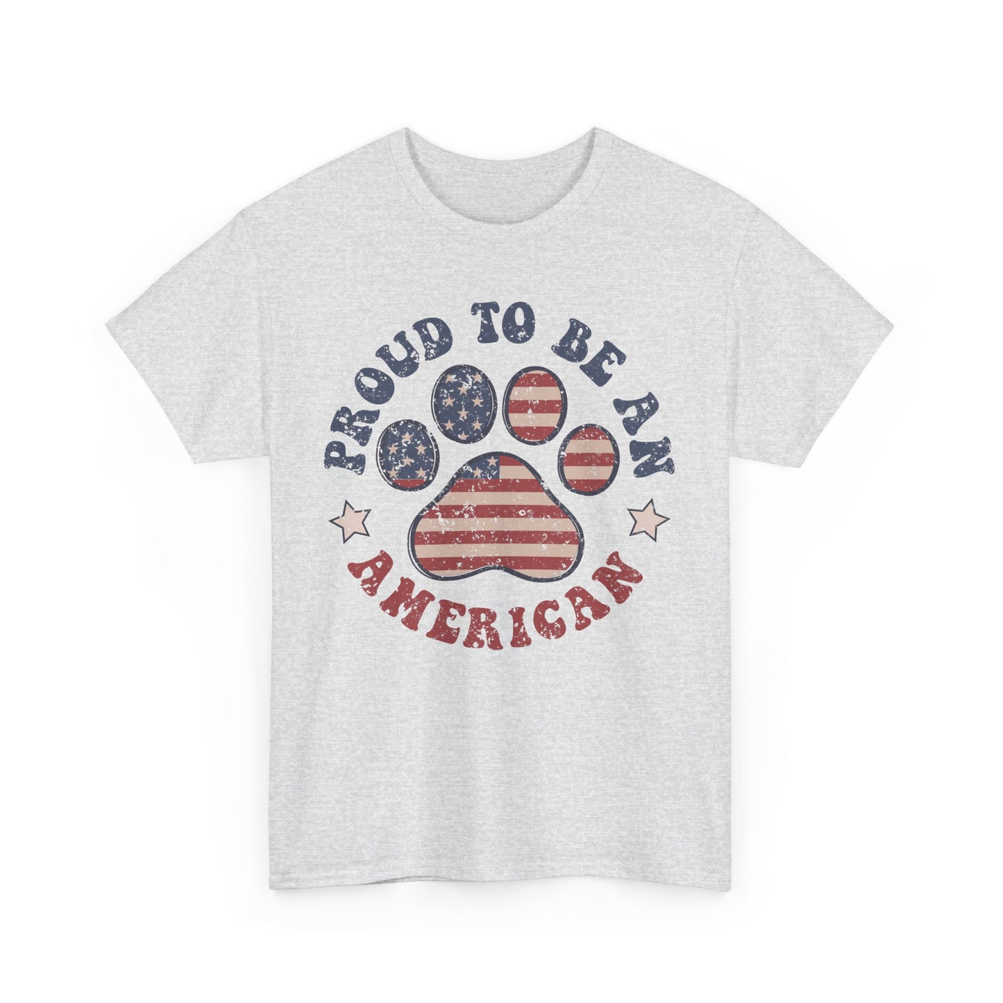 Proud To Be An American Paw Print T-Shirt