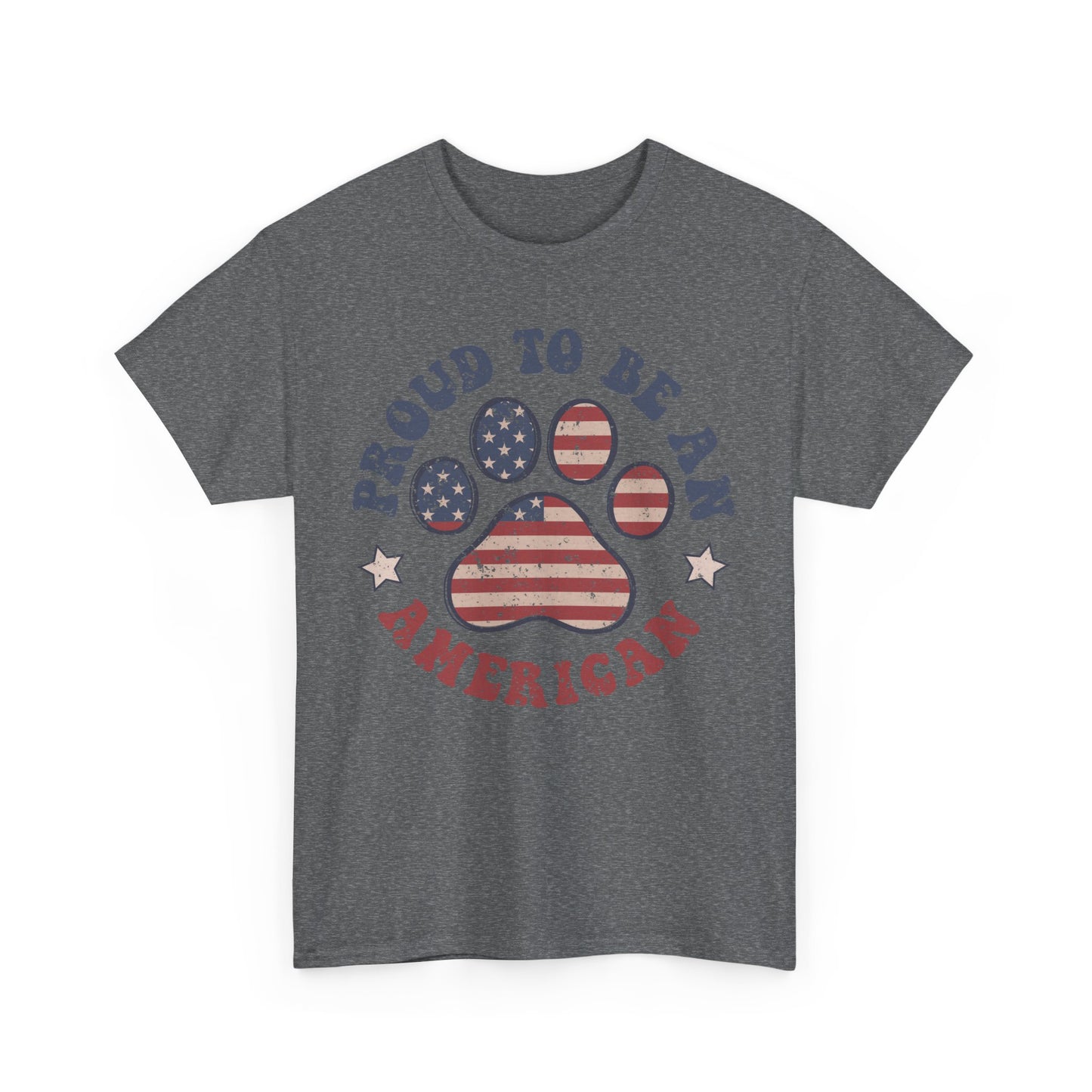 Proud To Be An American Paw Print T-Shirt