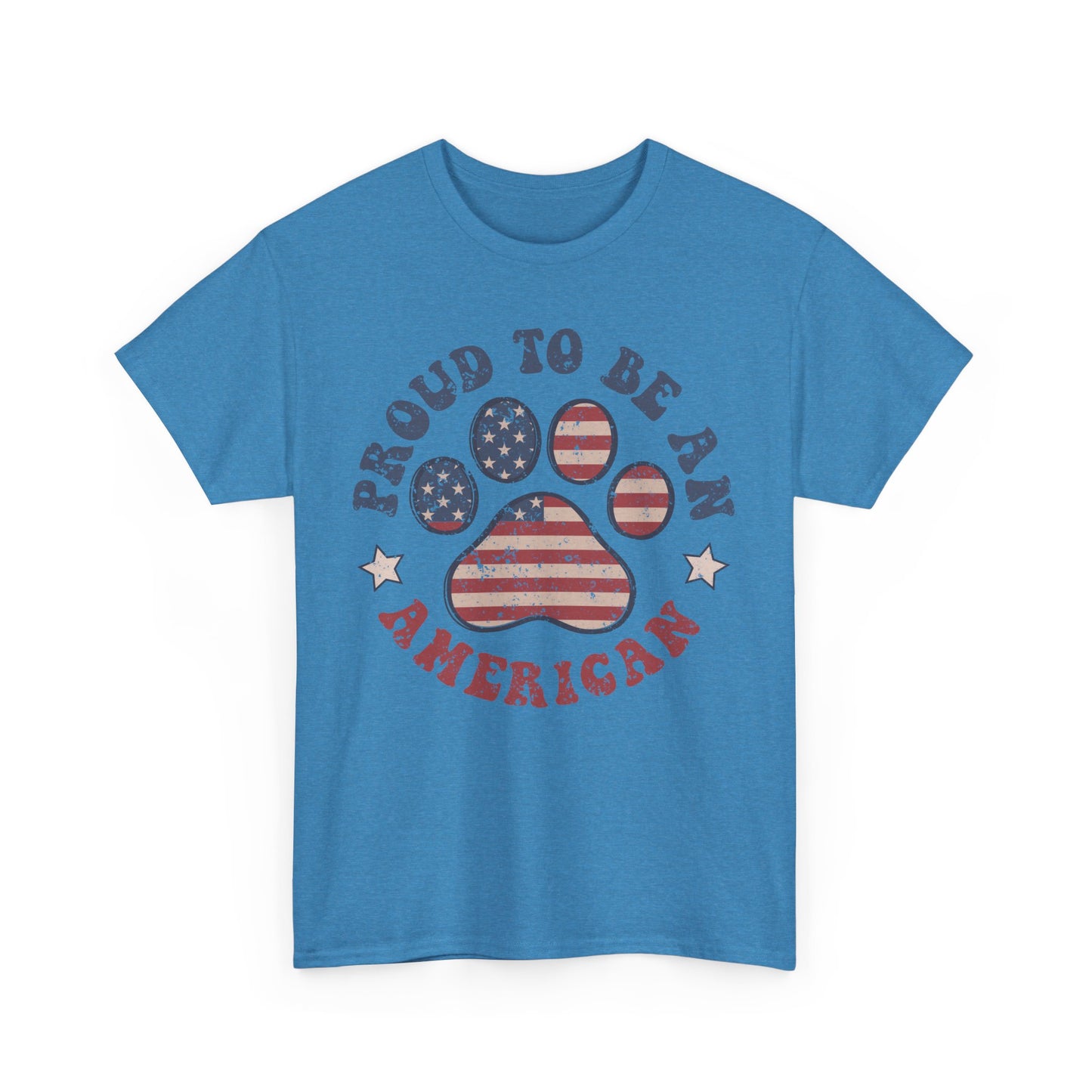 Proud To Be An American Paw Print T-Shirt