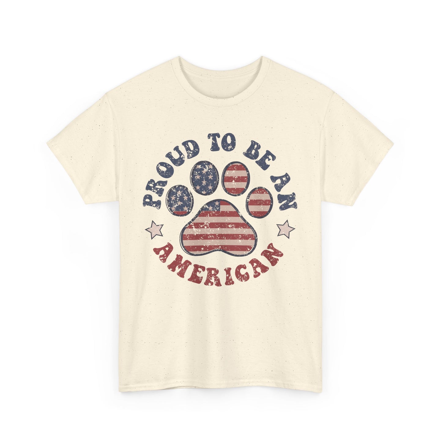 Proud To Be An American Paw Print T-Shirt