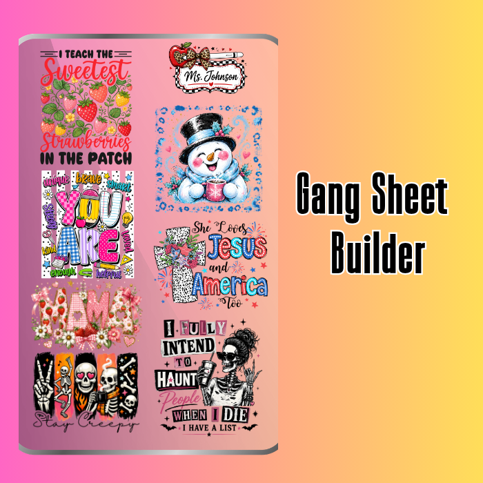 Gang Sheet Builder Upload Your Images for Printing.